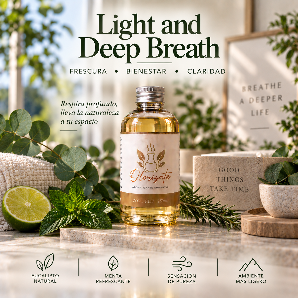 Aceite aromático Olorizate Light and Deep Breath