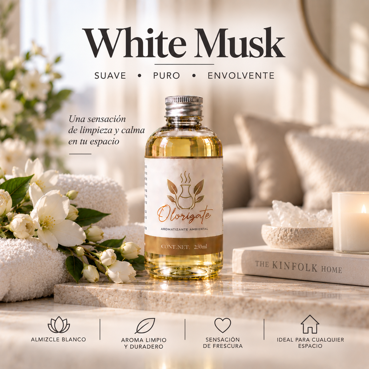 Aceite aromático Olorizate White Musk